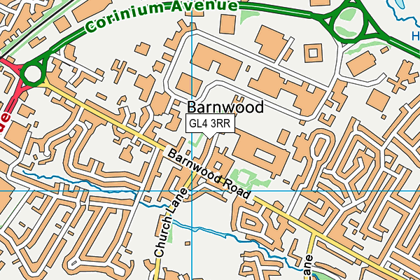 GL4 3RR map - OS VectorMap District (Ordnance Survey)