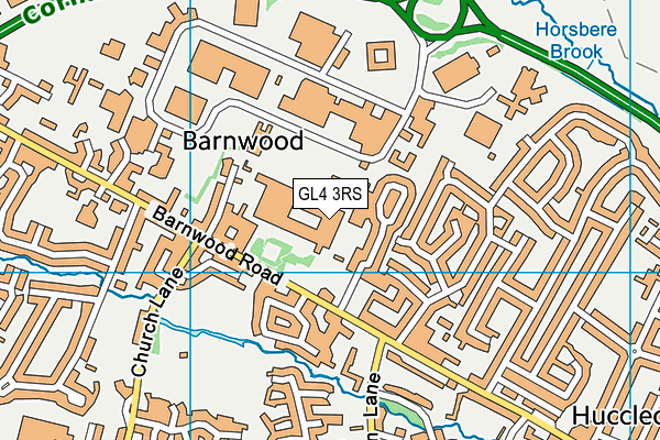 GL4 3RS map - OS VectorMap District (Ordnance Survey)