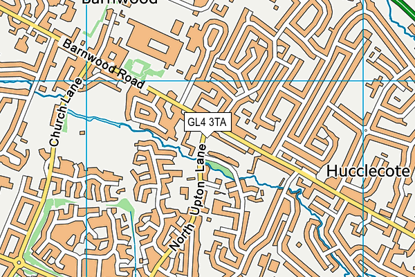 GL4 3TA map - OS VectorMap District (Ordnance Survey)