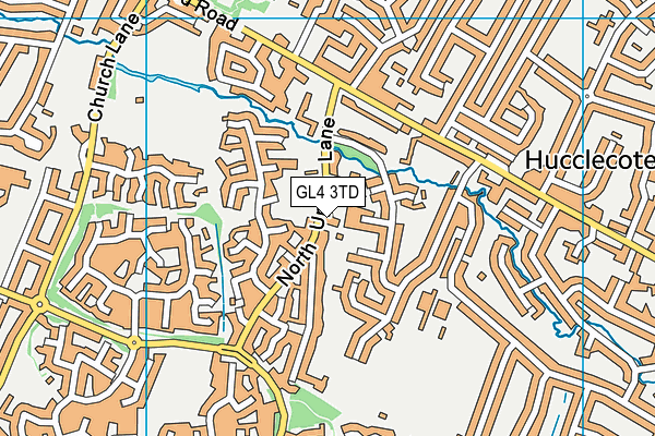 GL4 3TD map - OS VectorMap District (Ordnance Survey)