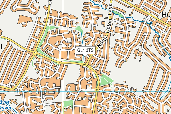 GL4 3TS map - OS VectorMap District (Ordnance Survey)