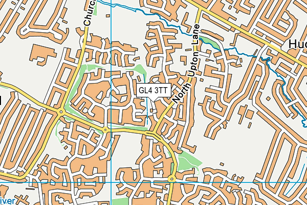 GL4 3TT map - OS VectorMap District (Ordnance Survey)