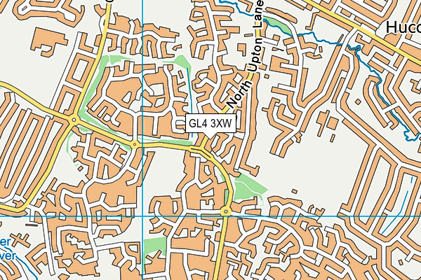 GL4 3XW map - OS VectorMap District (Ordnance Survey)