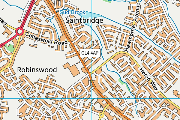 GL4 4AP map - OS VectorMap District (Ordnance Survey)