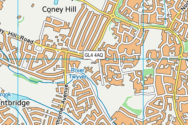 GL4 4AQ map - OS VectorMap District (Ordnance Survey)