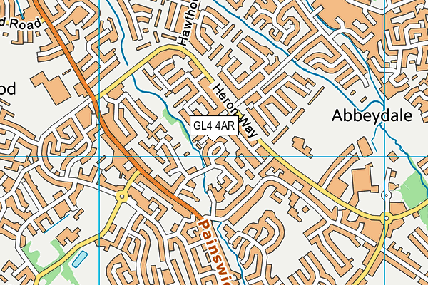 GL4 4AR map - OS VectorMap District (Ordnance Survey)