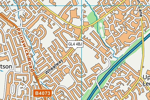 GL4 4BJ map - OS VectorMap District (Ordnance Survey)