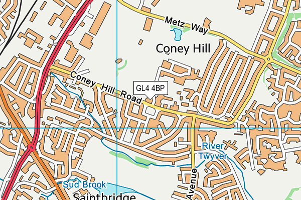 GL4 4BP map - OS VectorMap District (Ordnance Survey)