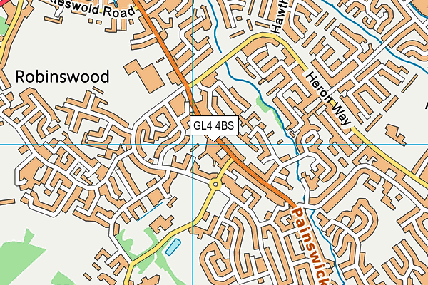 GL4 4BS map - OS VectorMap District (Ordnance Survey)