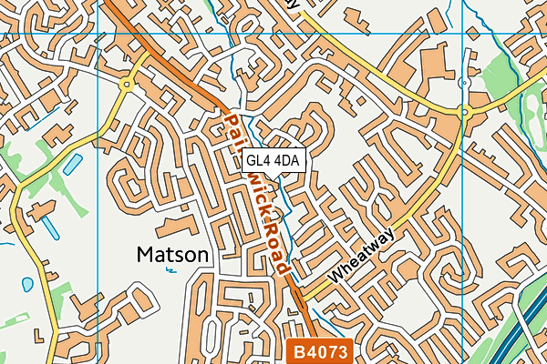 GL4 4DA map - OS VectorMap District (Ordnance Survey)
