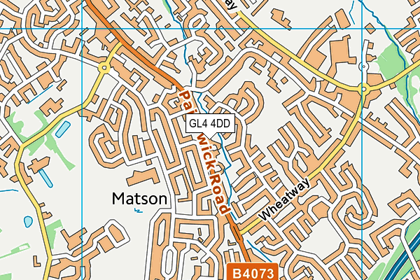 GL4 4DD map - OS VectorMap District (Ordnance Survey)