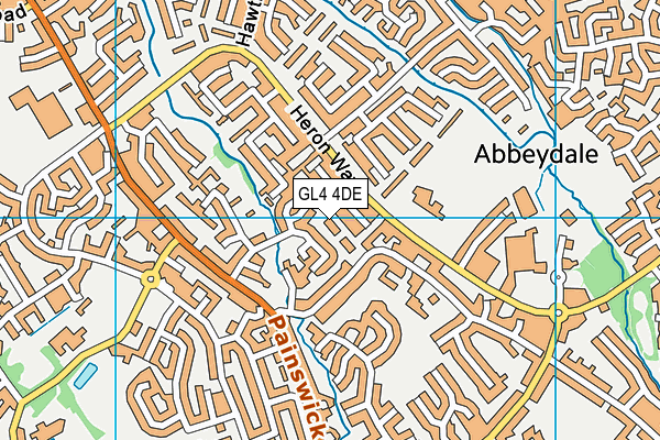 GL4 4DE map - OS VectorMap District (Ordnance Survey)