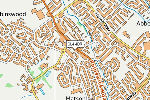 GL4 4DR map - OS VectorMap District (Ordnance Survey)