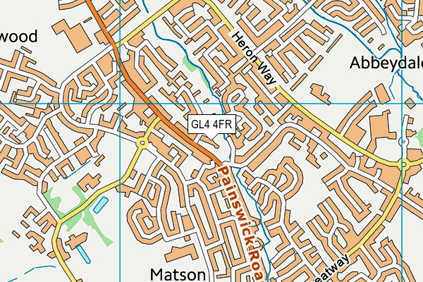 GL4 4FR map - OS VectorMap District (Ordnance Survey)