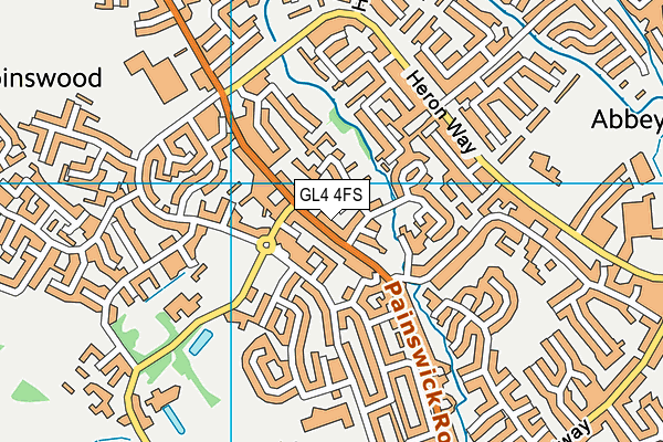 GL4 4FS map - OS VectorMap District (Ordnance Survey)