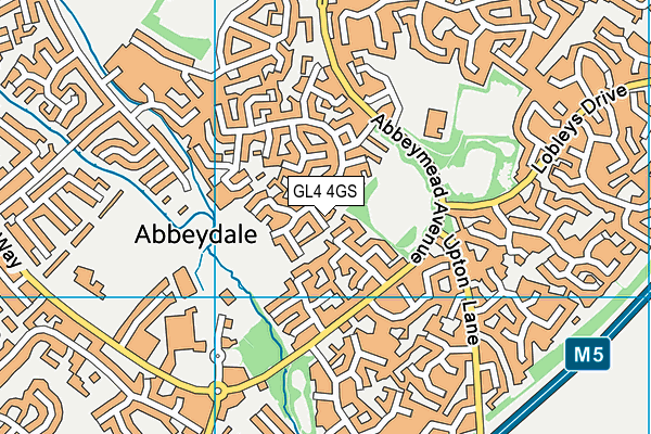 GL4 4GS map - OS VectorMap District (Ordnance Survey)