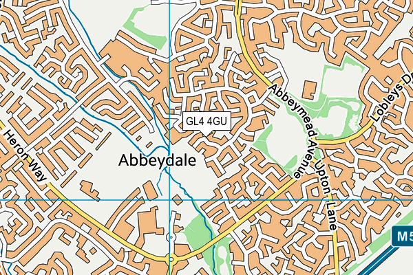 GL4 4GU map - OS VectorMap District (Ordnance Survey)