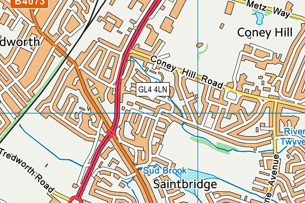 GL4 4LN map - OS VectorMap District (Ordnance Survey)