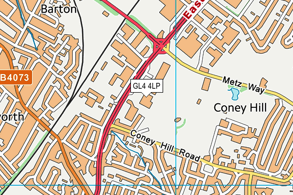 GL4 4LP map - OS VectorMap District (Ordnance Survey)