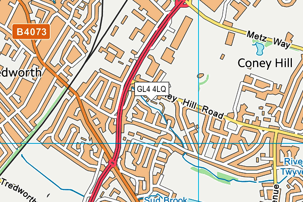 GL4 4LQ map - OS VectorMap District (Ordnance Survey)