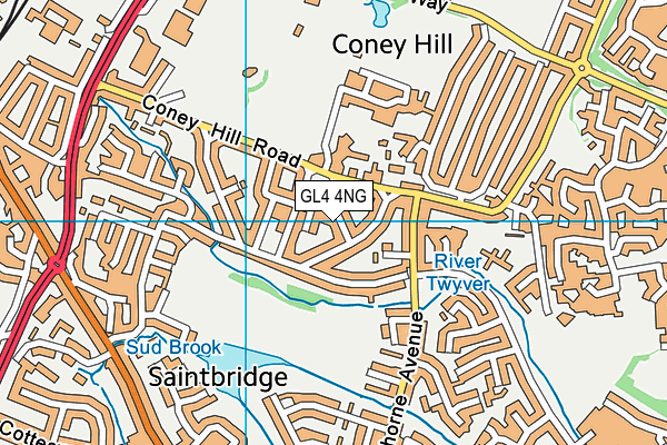 GL4 4NG map - OS VectorMap District (Ordnance Survey)