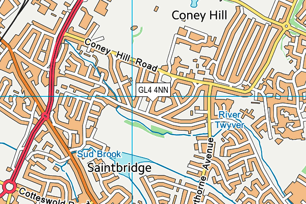 GL4 4NN map - OS VectorMap District (Ordnance Survey)