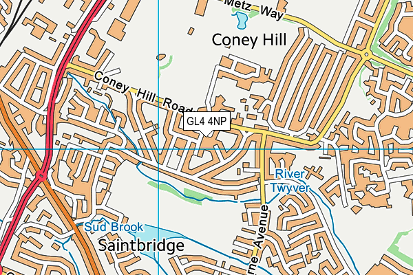 GL4 4NP map - OS VectorMap District (Ordnance Survey)