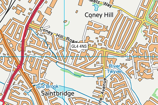 GL4 4NS map - OS VectorMap District (Ordnance Survey)