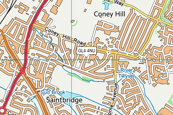 GL4 4NU map - OS VectorMap District (Ordnance Survey)