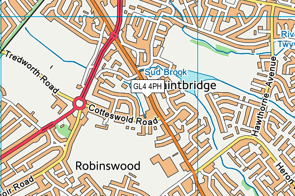 GL4 4PH map - OS VectorMap District (Ordnance Survey)