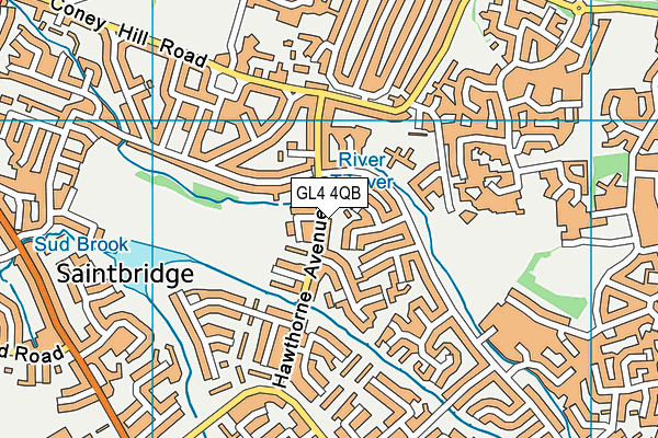 GL4 4QB map - OS VectorMap District (Ordnance Survey)