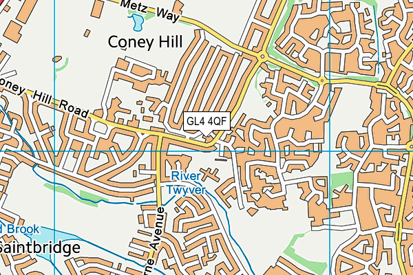 GL4 4QF map - OS VectorMap District (Ordnance Survey)