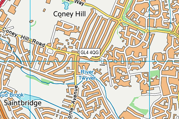 GL4 4QG map - OS VectorMap District (Ordnance Survey)