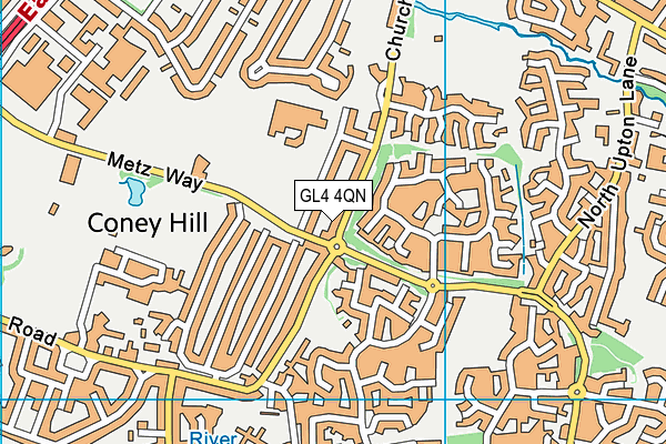 GL4 4QN map - OS VectorMap District (Ordnance Survey)