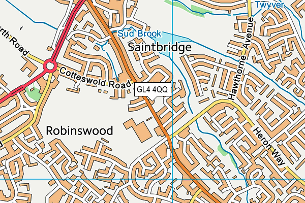 GL4 4QQ map - OS VectorMap District (Ordnance Survey)