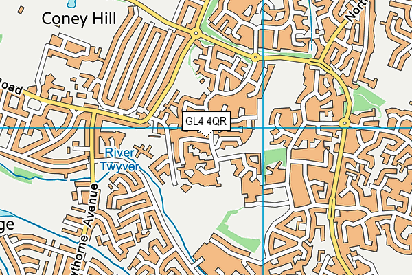 GL4 4QR map - OS VectorMap District (Ordnance Survey)