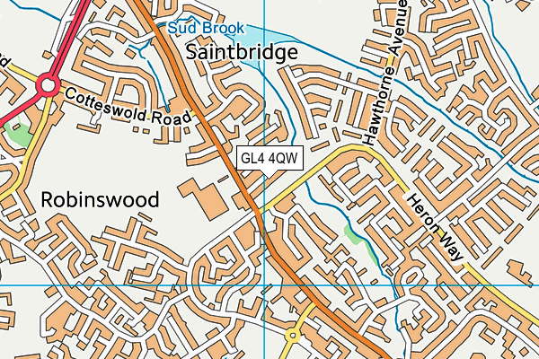 GL4 4QW map - OS VectorMap District (Ordnance Survey)