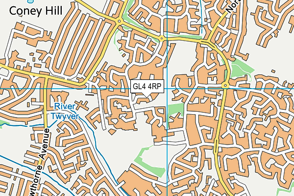 GL4 4RP map - OS VectorMap District (Ordnance Survey)