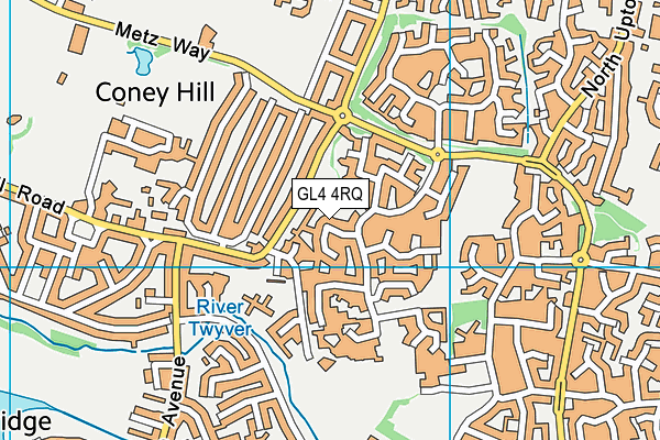 GL4 4RQ map - OS VectorMap District (Ordnance Survey)