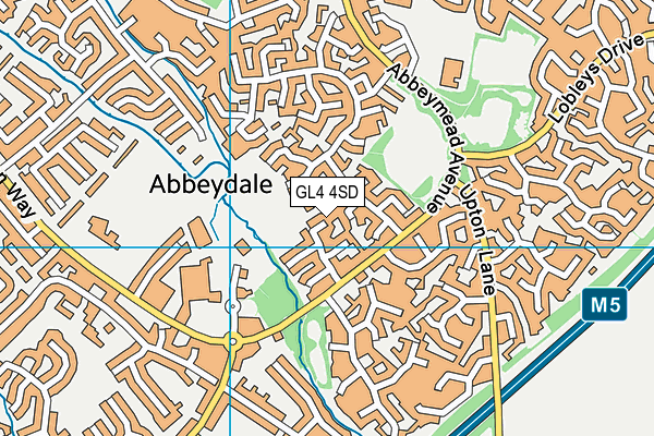 GL4 4SD map - OS VectorMap District (Ordnance Survey)