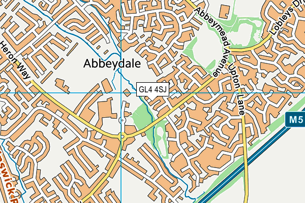 GL4 4SJ map - OS VectorMap District (Ordnance Survey)