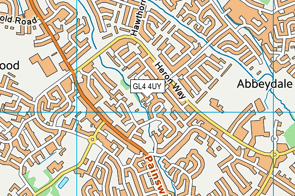 GL4 4UY map - OS VectorMap District (Ordnance Survey)