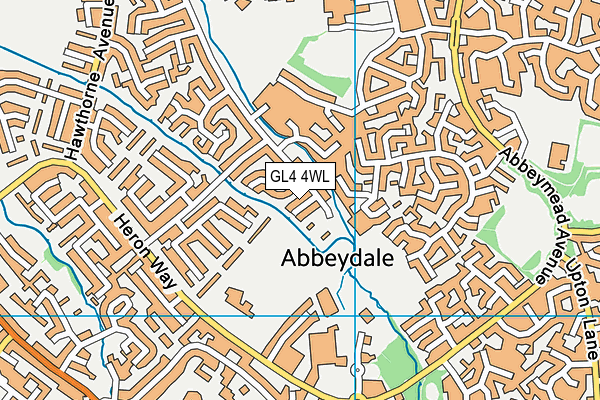 GL4 4WL map - OS VectorMap District (Ordnance Survey)