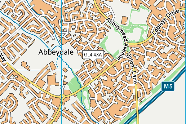 GL4 4XA map - OS VectorMap District (Ordnance Survey)