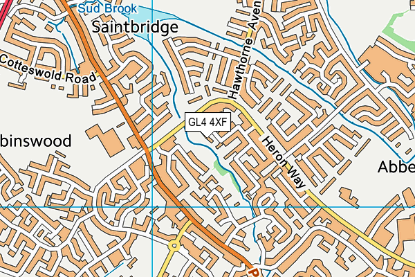 GL4 4XF map - OS VectorMap District (Ordnance Survey)