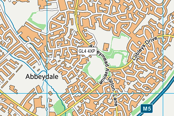 GL4 4XP map - OS VectorMap District (Ordnance Survey)