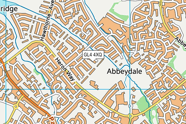 GL4 4XQ map - OS VectorMap District (Ordnance Survey)