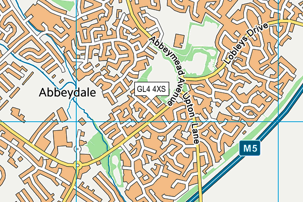 GL4 4XS map - OS VectorMap District (Ordnance Survey)