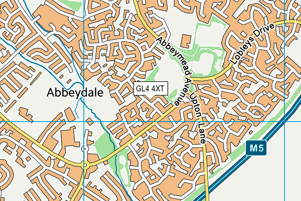 GL4 4XT map - OS VectorMap District (Ordnance Survey)