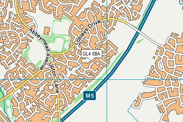 GL4 5BA map - OS VectorMap District (Ordnance Survey)